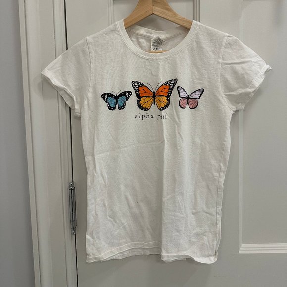 Alpha Phi Sorority Butterfly T-Shirt - Picture 1 of 1